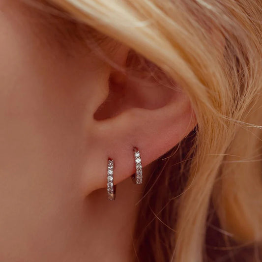 Girls Crew Cubic Mini Hoops - Multiple Options