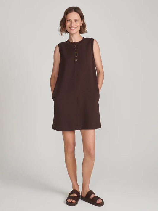 Varley Elba Tank Mini Dress, Coffee Bean