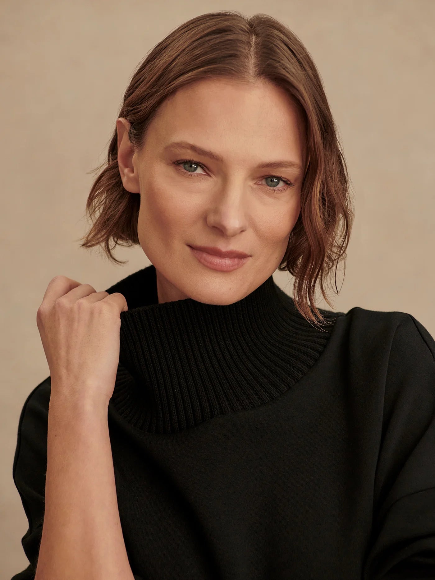 Varley Barker High Neck Sweat, Black