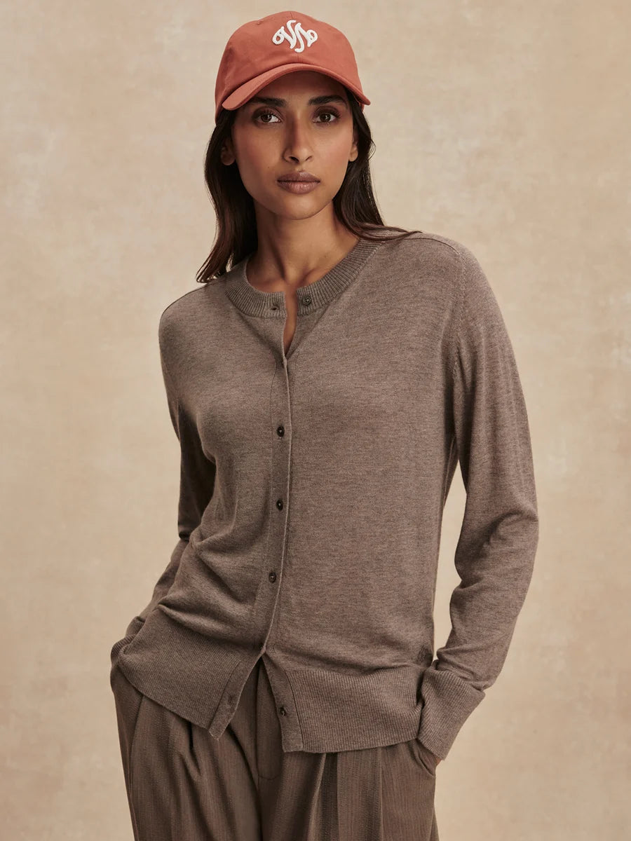 Varley Fairfax Knit Cardigan, Cinder Marl