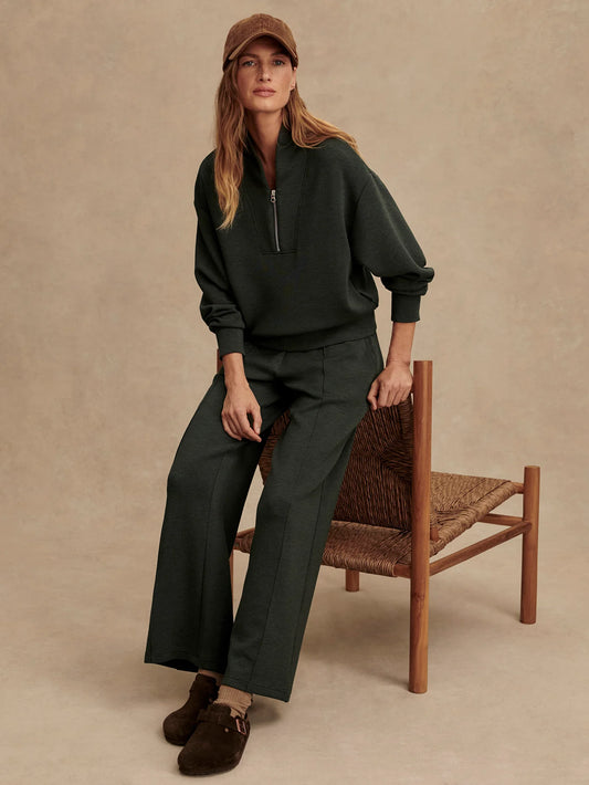 Varley Davidson Sweat, Olive Marl