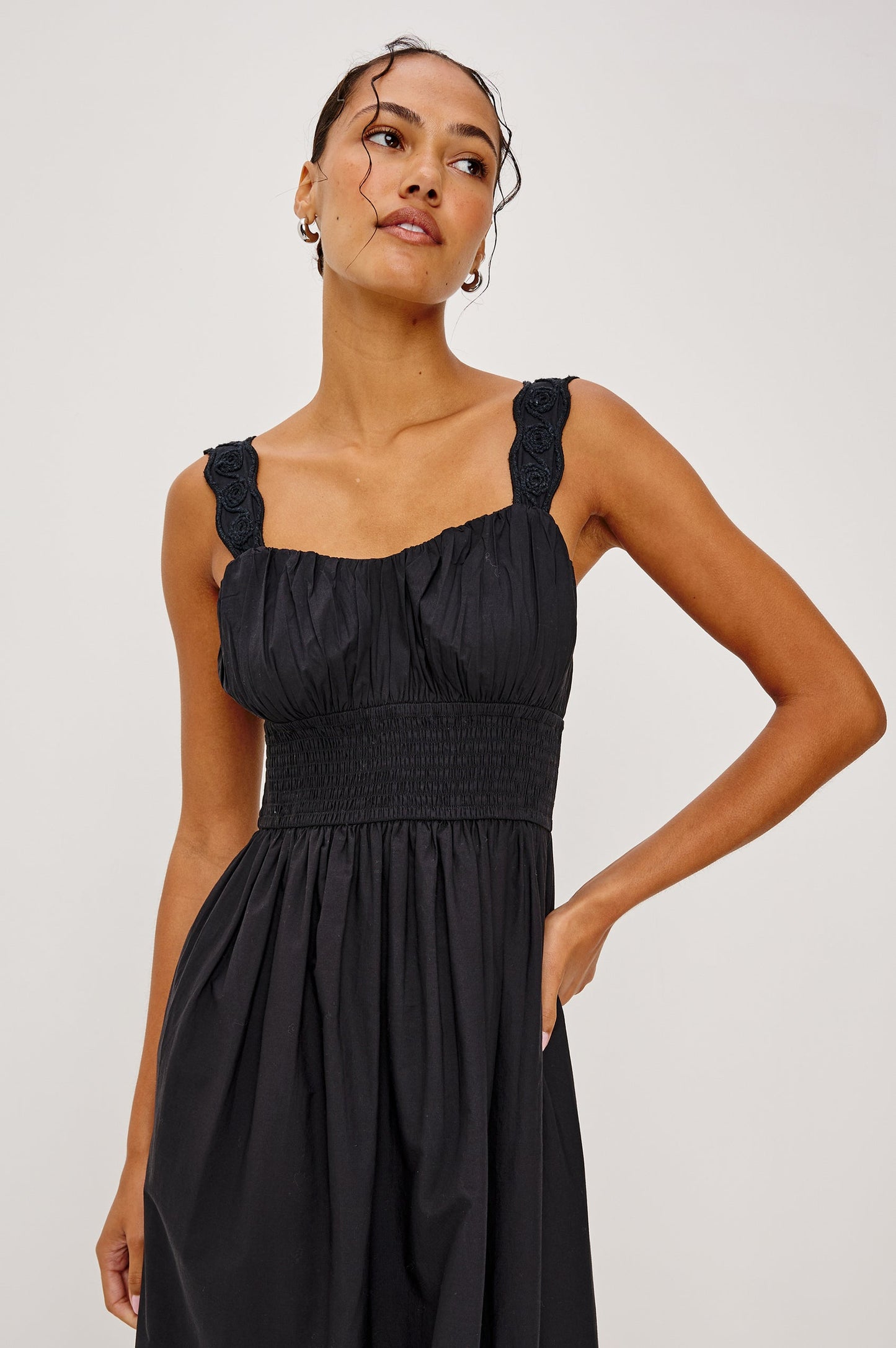 Rails Anadia Dress, Black Embroidery