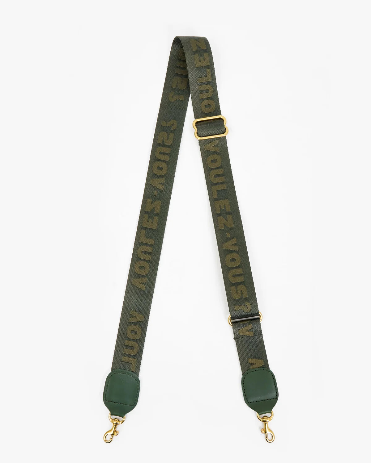 Clare V Adjustable Crossbody Strap, Army Voulez-Vous?