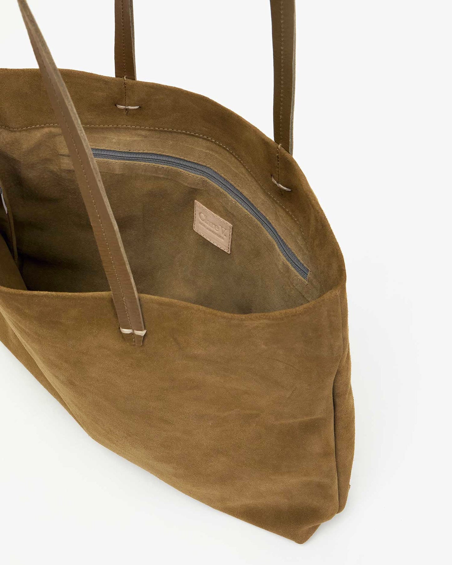 Clare V Bande Tote, Oat Suede