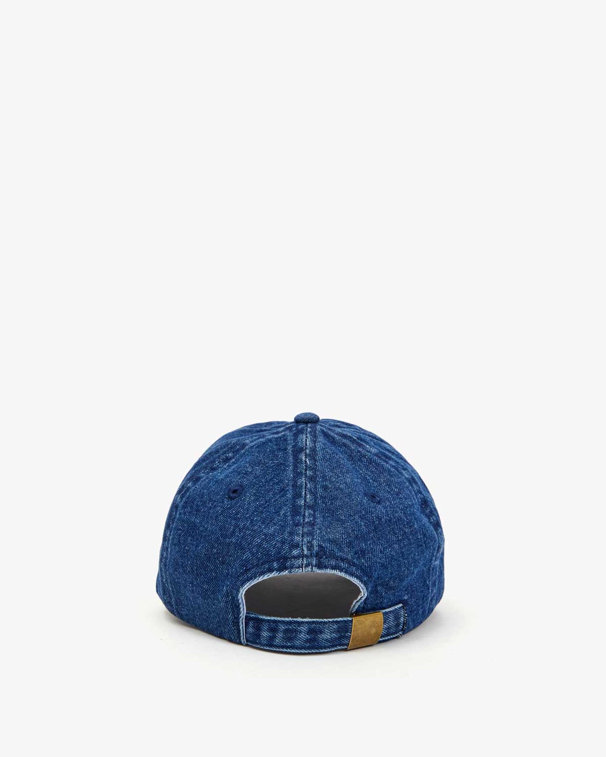 Clare V Baseball Hat, Navy Denim w/ Embroidered Cream Ciao