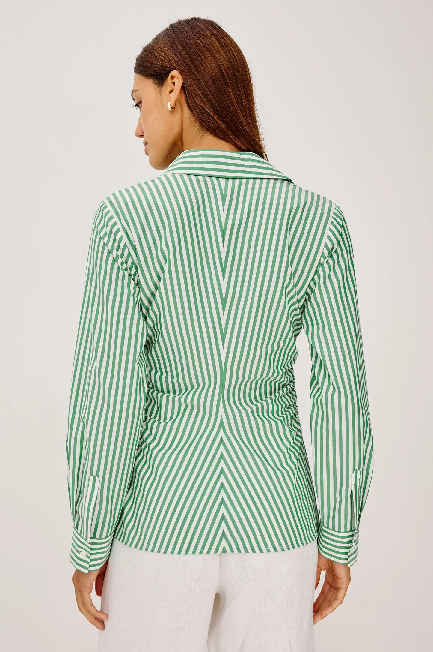 Rails Carayln Shirt, Emerald Stripe
