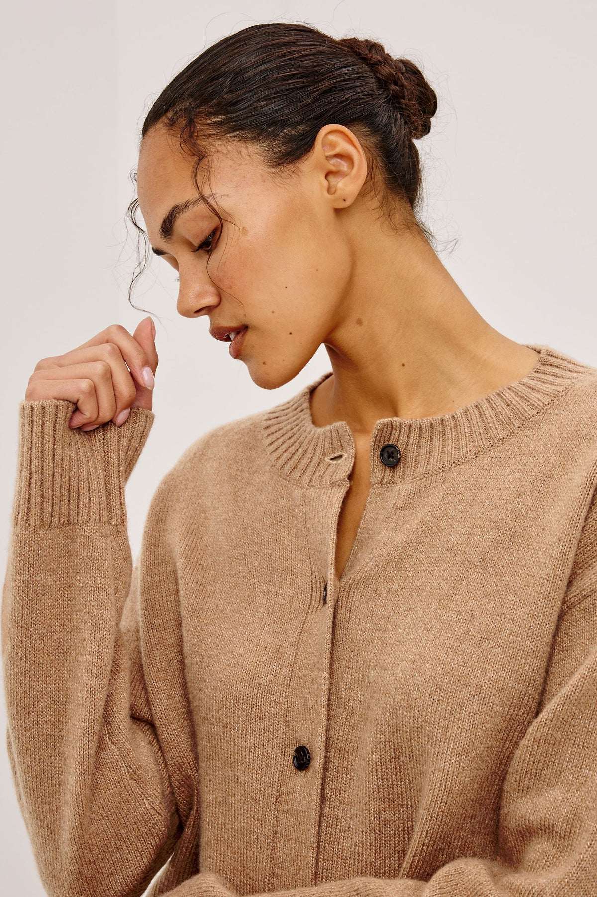 Rails Carre Cardigan, Heather Camel