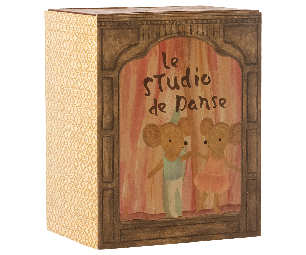 Maileg Ballet Mice In Dance Studio, Little Sister & Brother