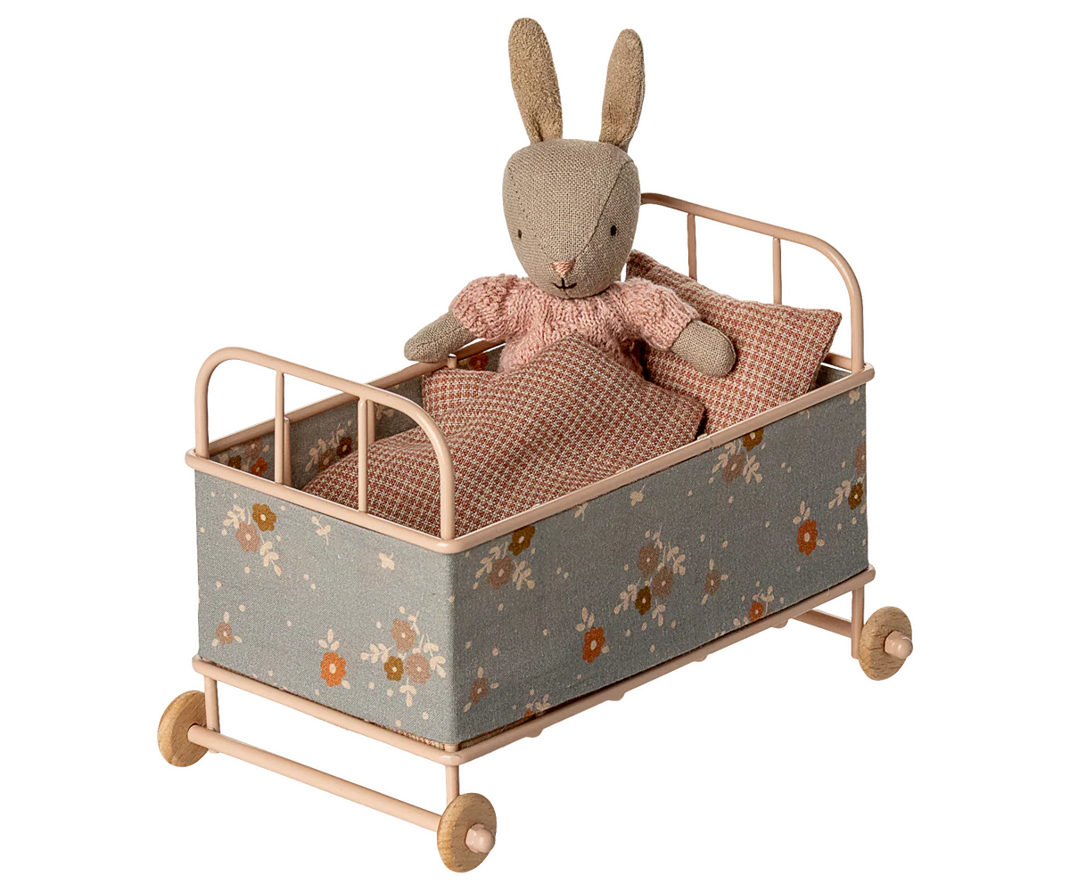 Maileg Cot Bed, Micro, Powder