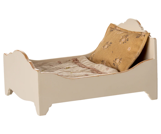 Maileg Vintage Bed, Mouse - Off White