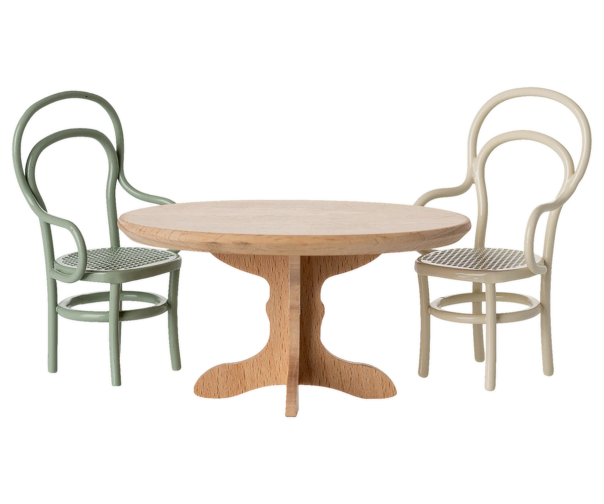 Maileg Oval Dining Table, Mouse, Nature