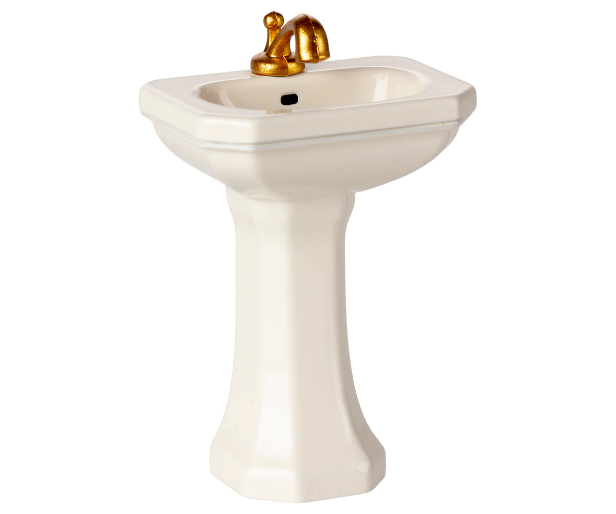 Maileg Bathroom Sink, Mouse, Off White