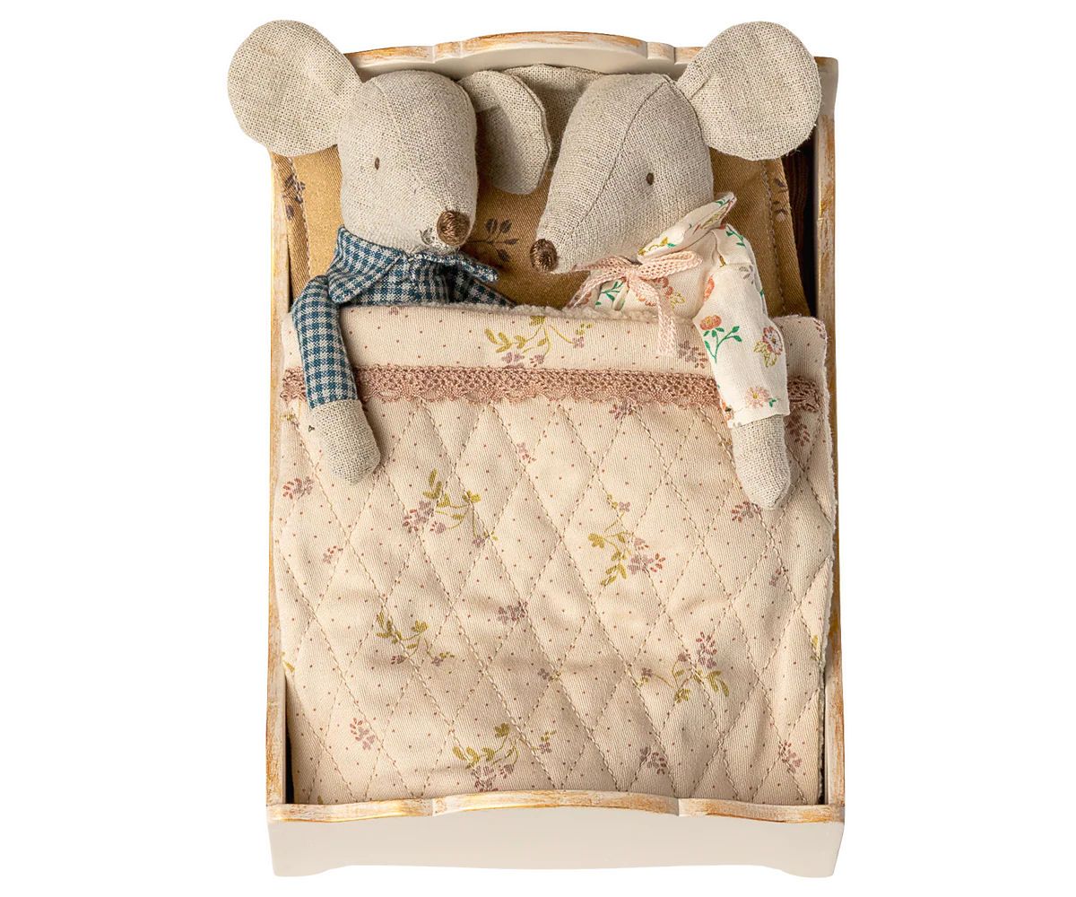 Maileg Bed, Mouse, Off White