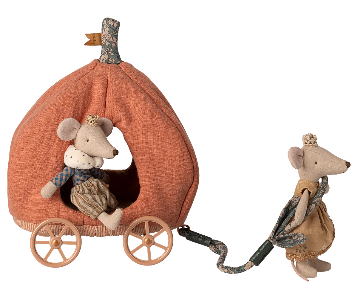 Maileg Pumpkin Carriage, Mouse