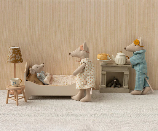 Maileg Bed, Mouse, Off White