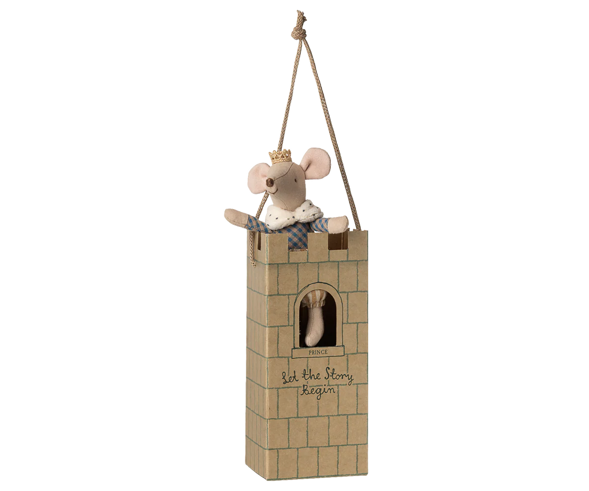 Maileg Prince Mouse, Big Brother, Gingham Top