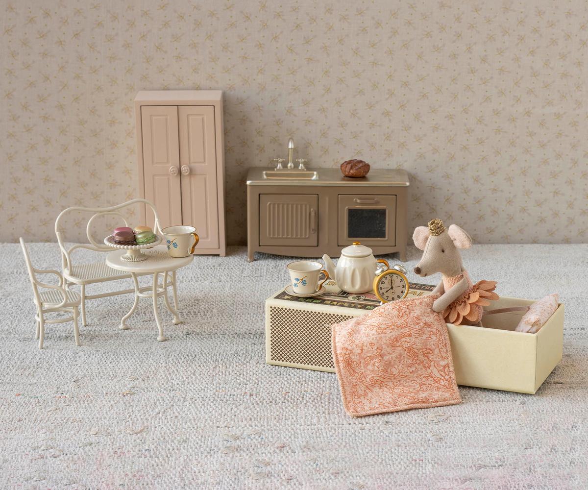 Maileg Cafe Set, Mouse, Small, Off White