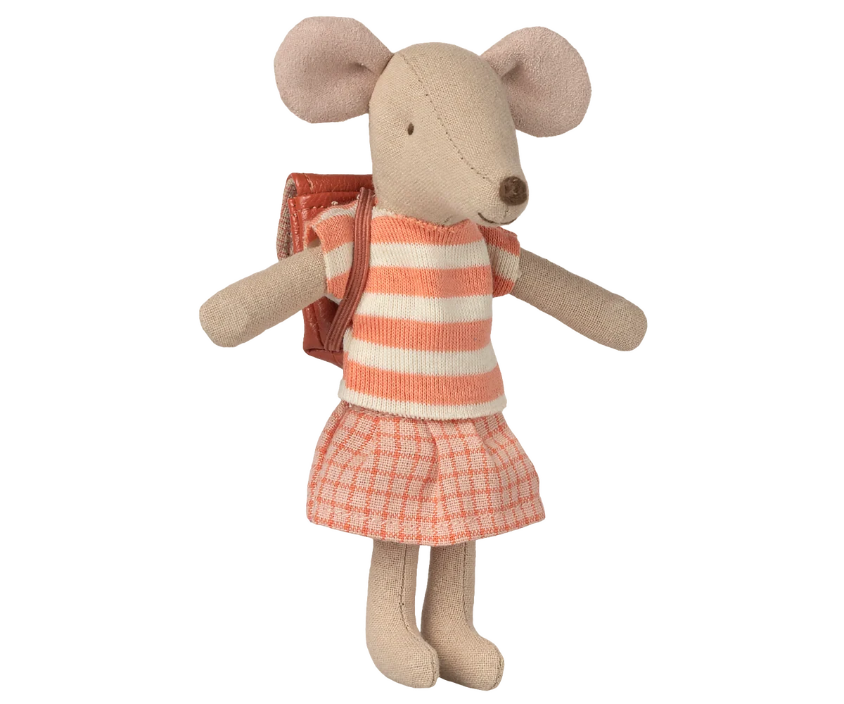 Maileg Tricycle Mouse, Big Sister, Coral