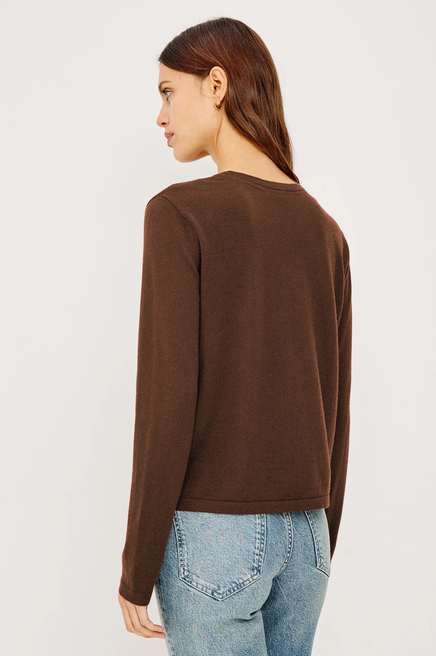 Rails Cotton Cashmere Long Sleeve Tee, Espresso