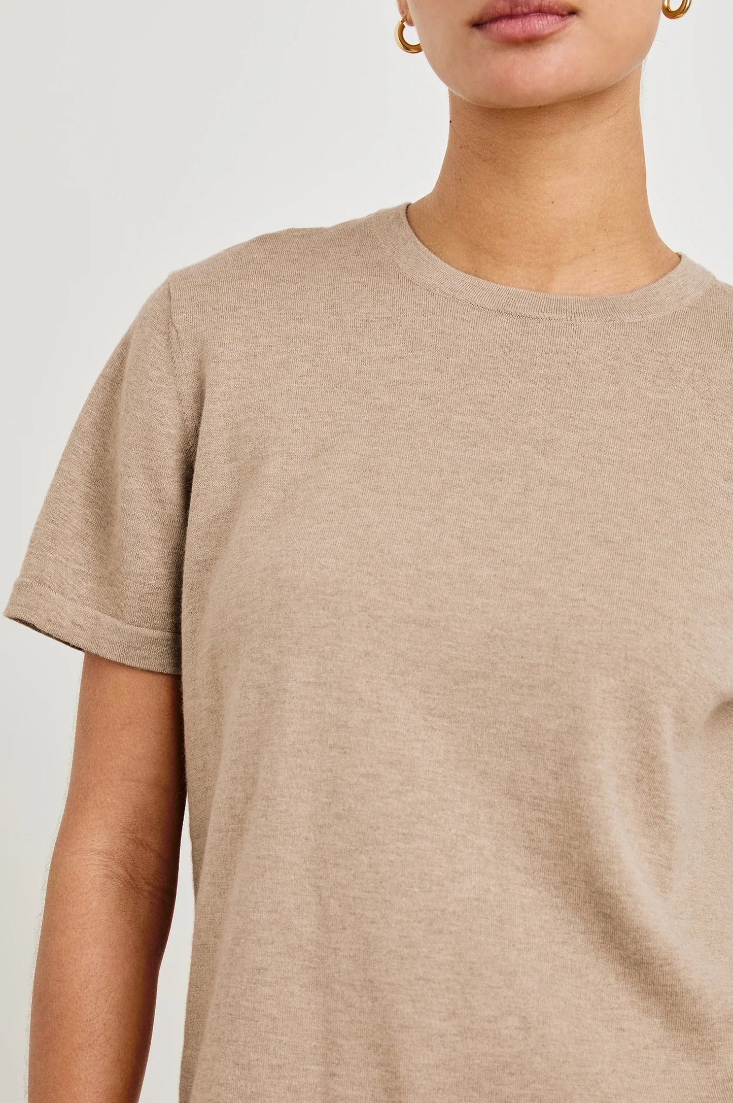Rails Cotton Cashmere T-Shirt, Heather Oat