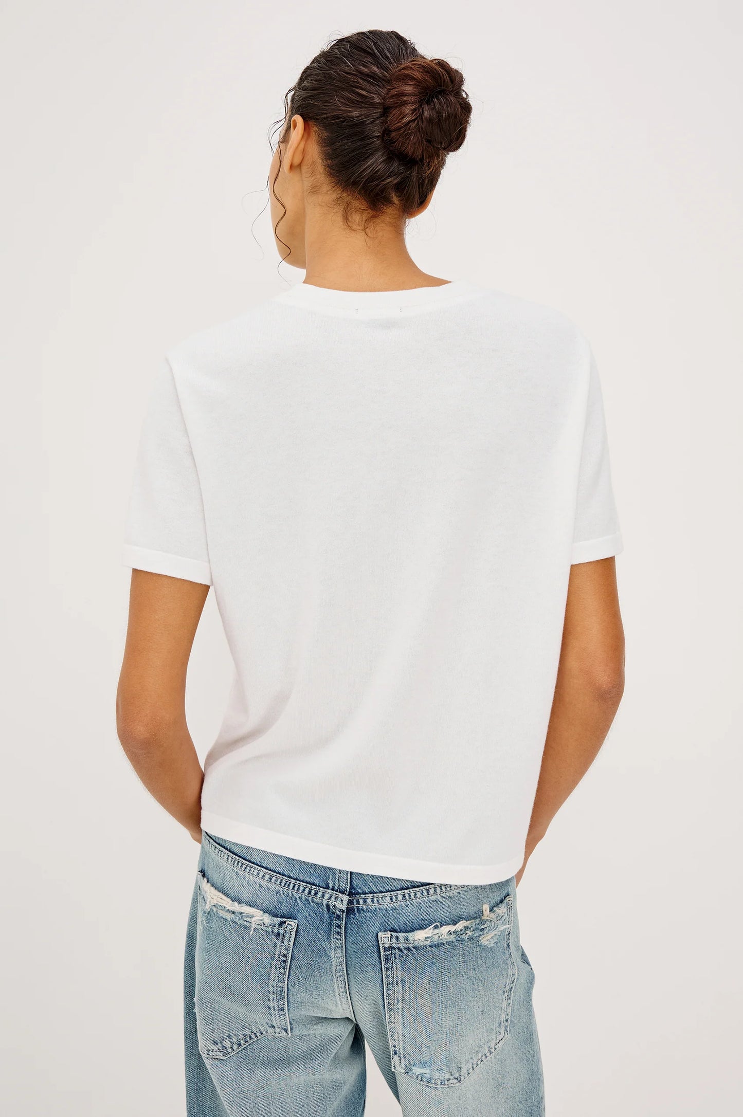 Rails Cotton Cashmere Short Sleeve Tee, White
