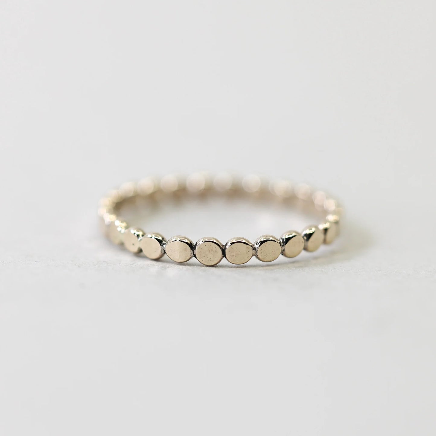 The Land of Salt Coin Hammered Disc Stacking Ring - Multiple Options