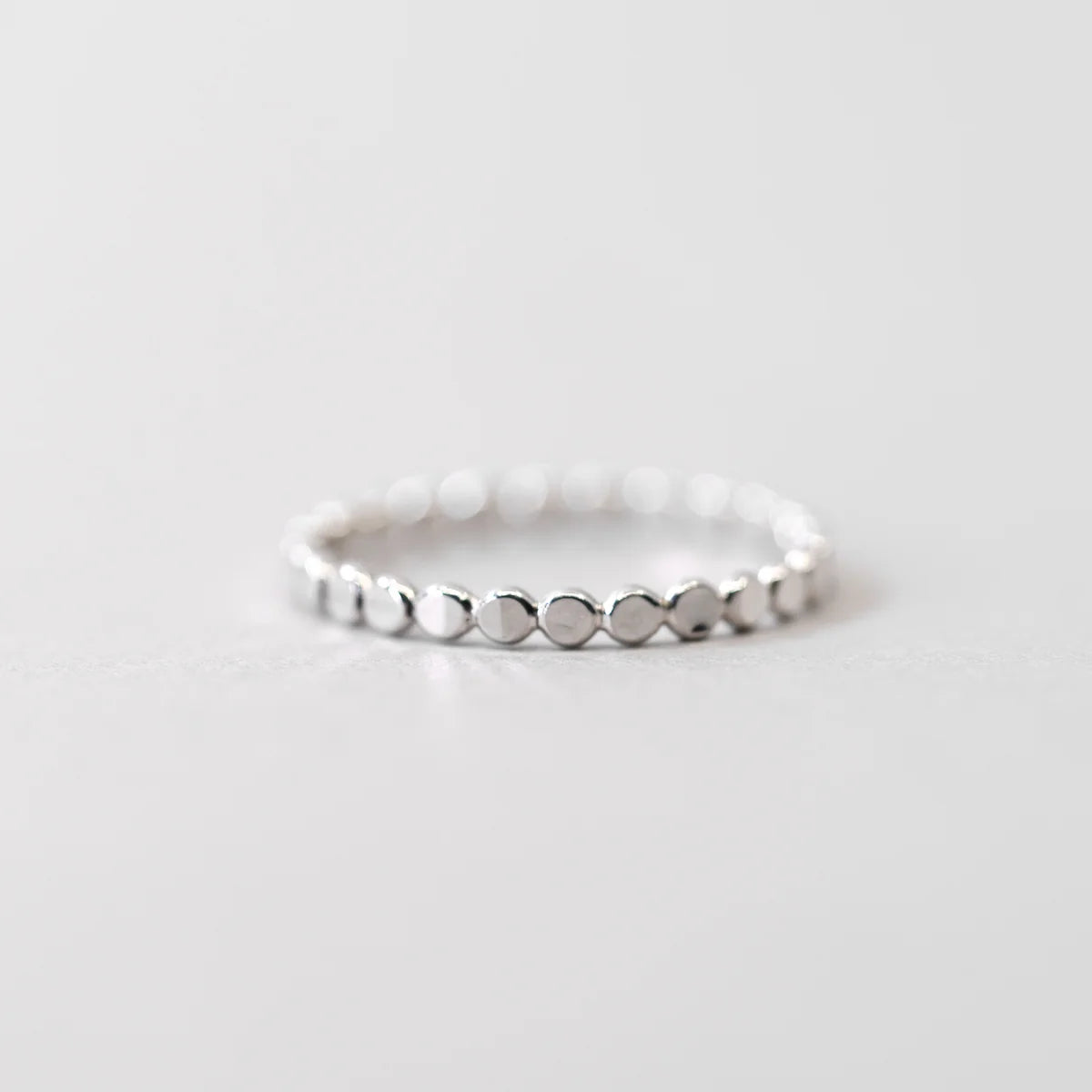 The Land of Salt Coin Hammered Disc Stacking Ring - Multiple Options