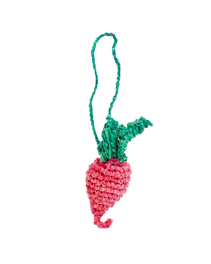 Clare V Crochet Bag Charm, Radish