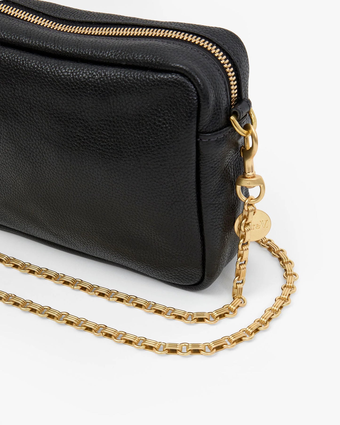 Clare V Crossbody Strap, Le Story Chain, Vintage Gold