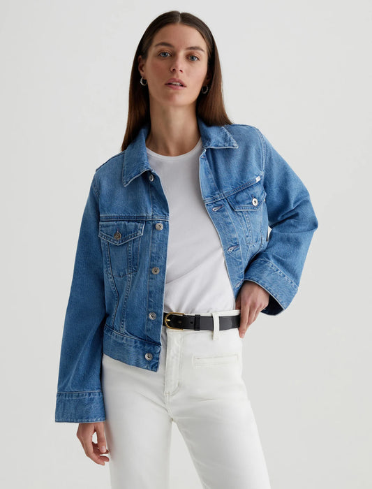 AG Isa Cropped Trucker Jacket, Flashback