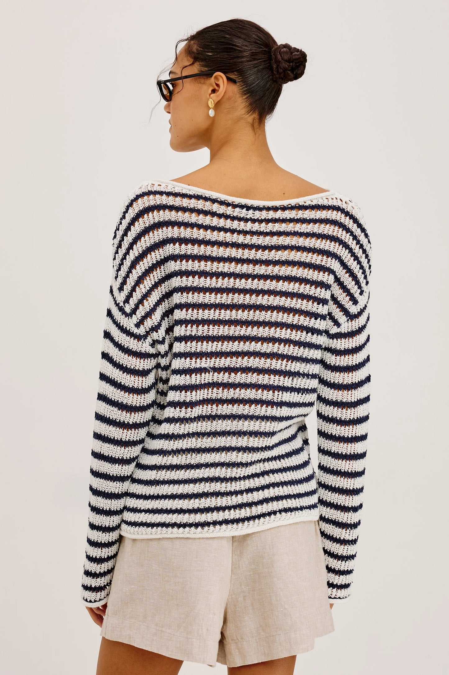 Rails Evangeline Sweater, Ivory Indigo Stripe