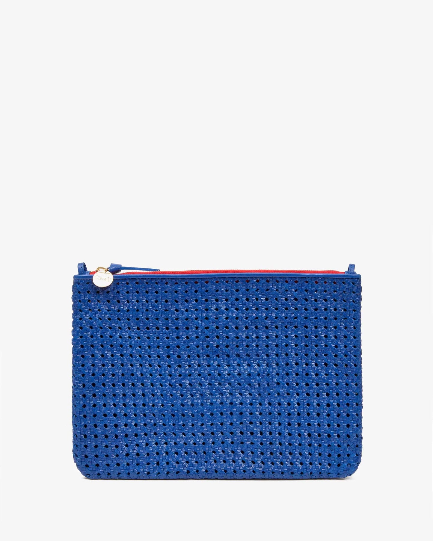 Clare V Flat Clutch w/ Tabs, Cobalt Blue