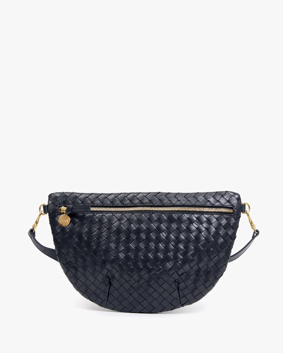 Clare V Grande Fanny, Twilight Navy Diagonal Woven