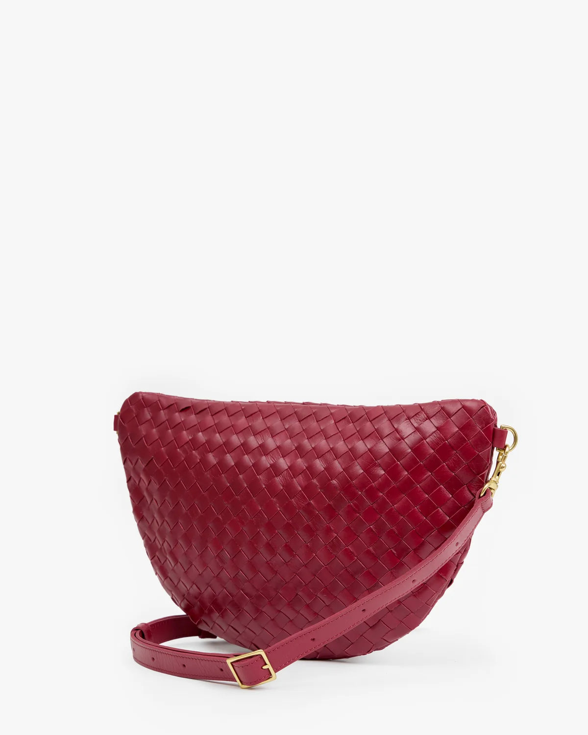 Clare V Grande Fanny, Garnet Diagonal Woven