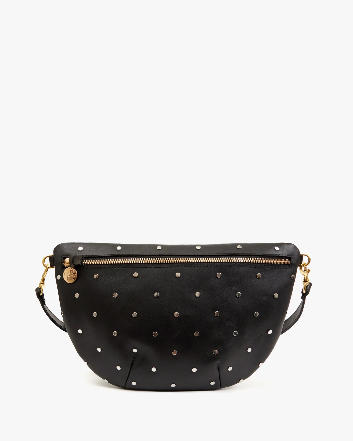 Clare V Grande Fanny, Black w Studs