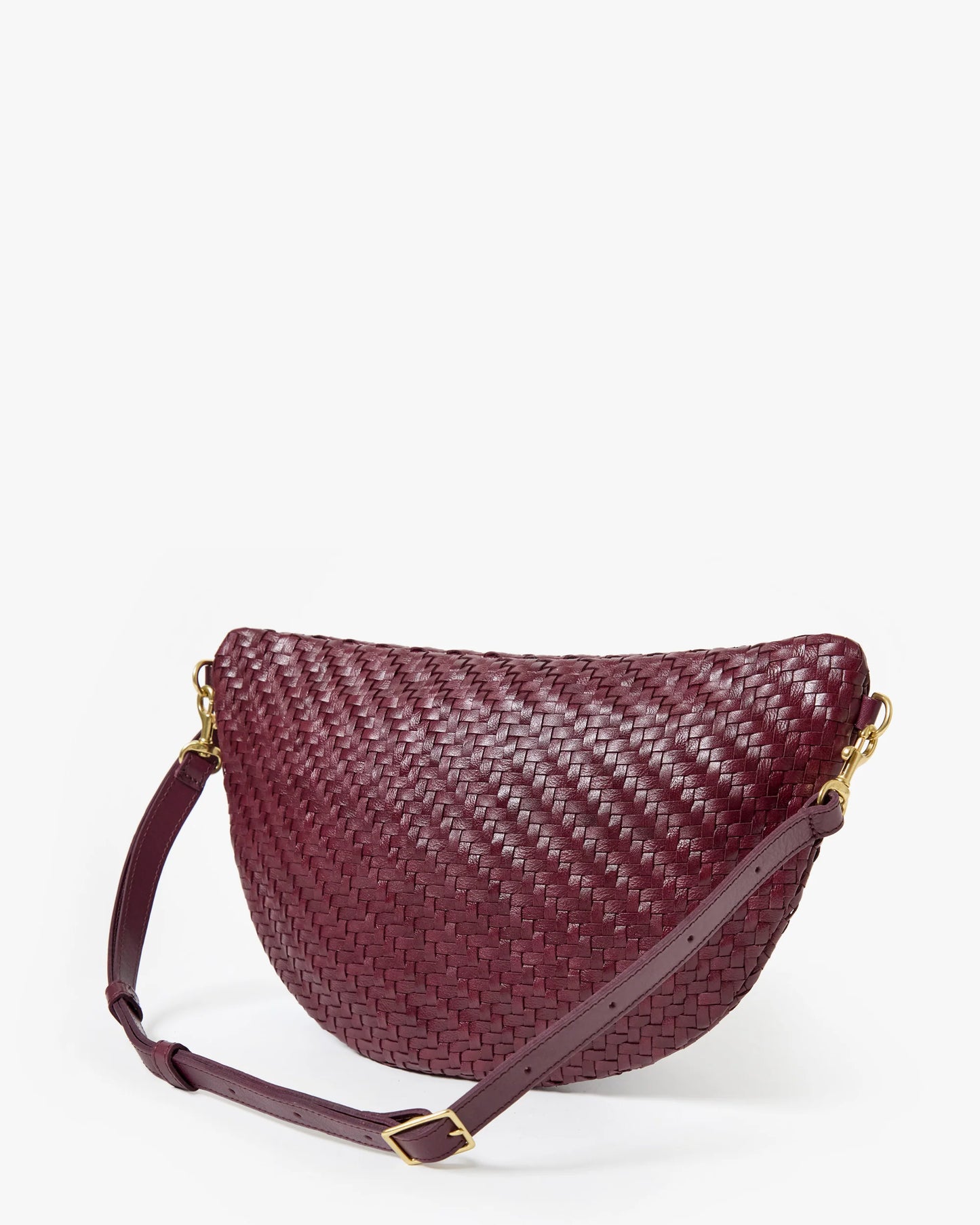 Clare V Grande Fanny, Cassis Woven Zig-Zag
