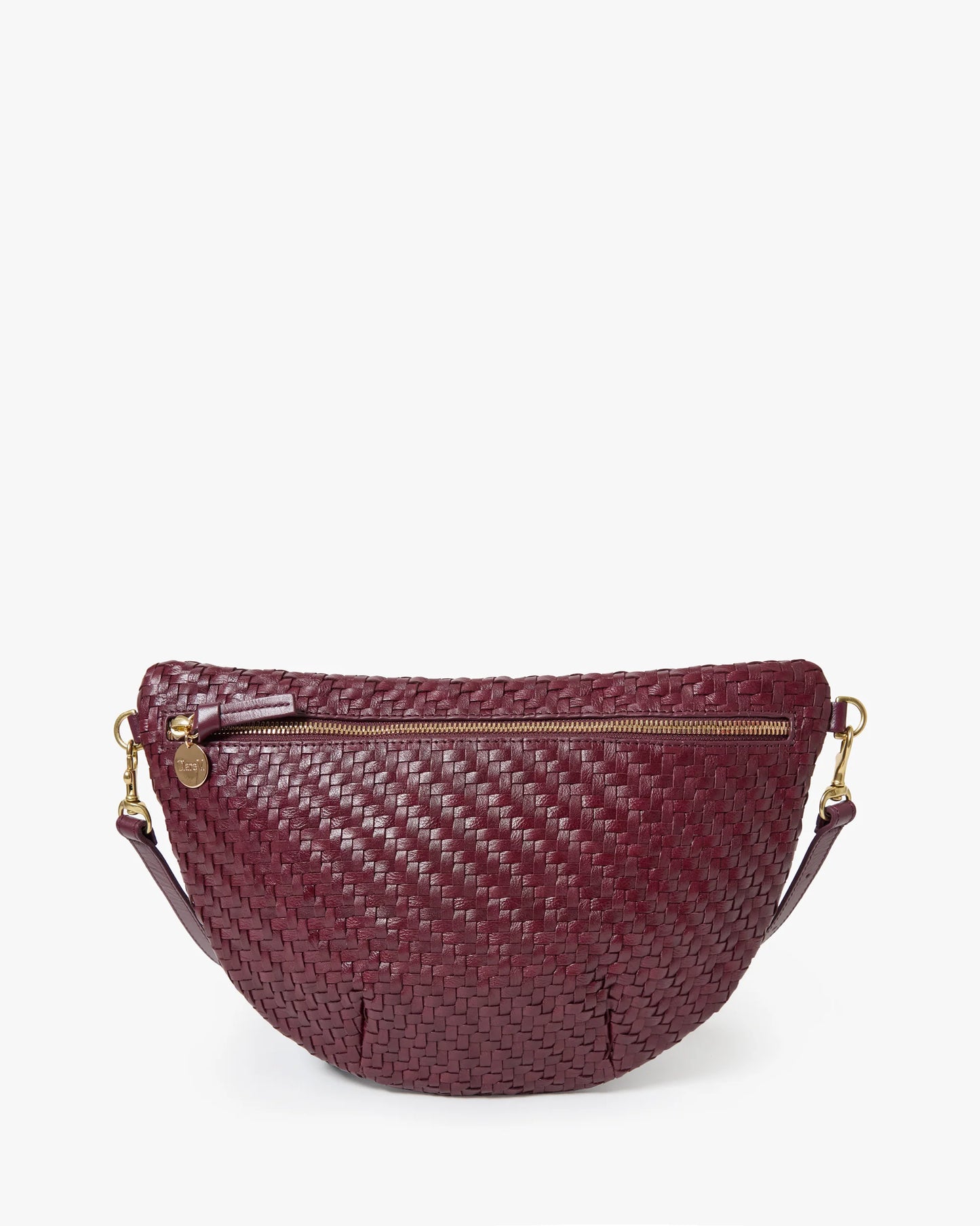 Clare V Grande Fanny, Cassis Woven Zig-Zag