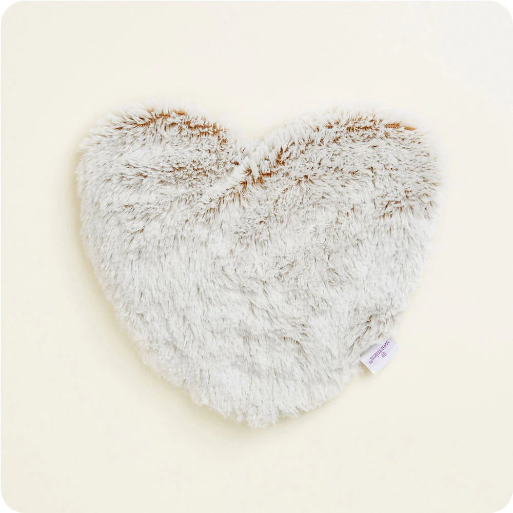 Warmies Marshmallow Brown Heart Heat Pad