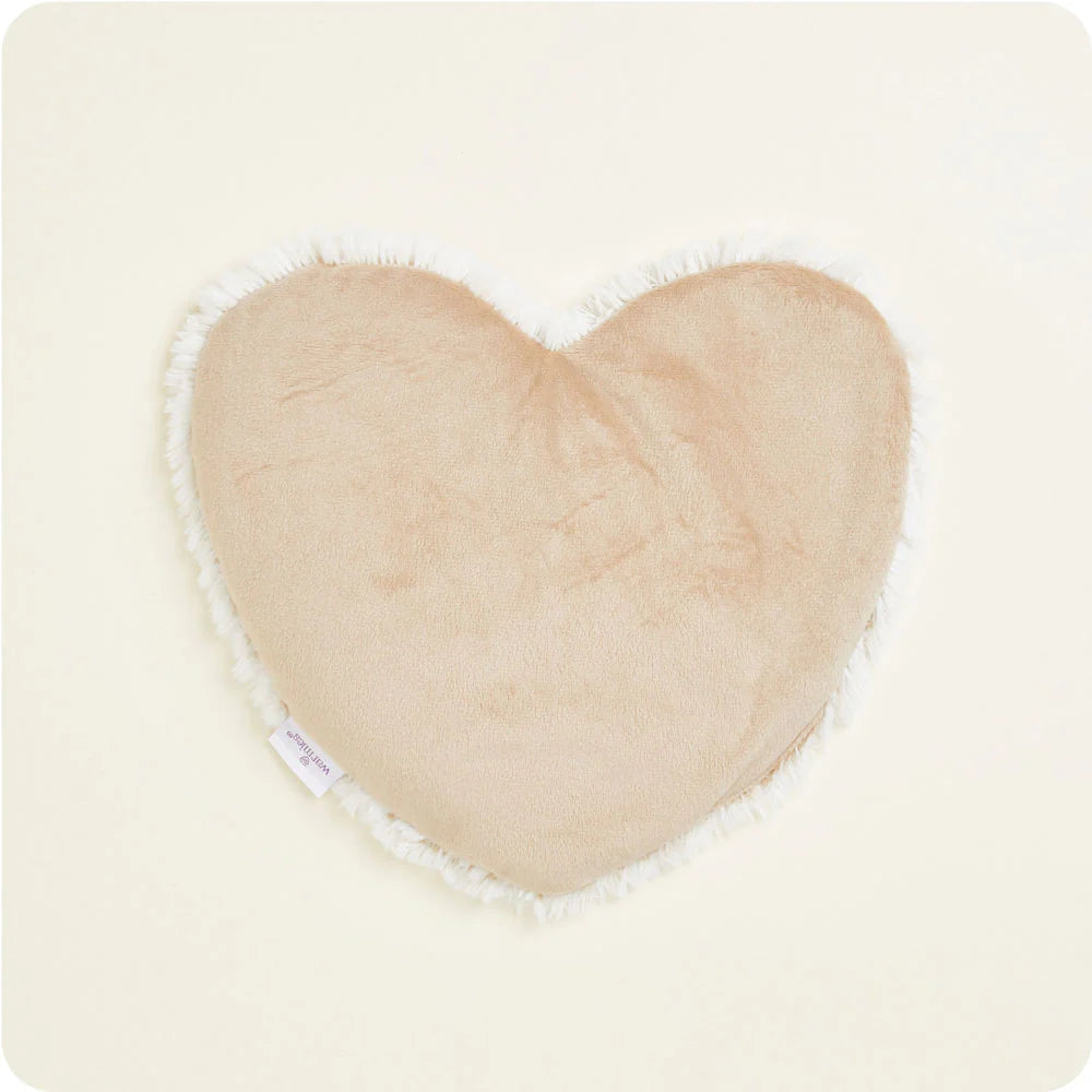 Warmies Marshmallow Brown Heart Heat Pad