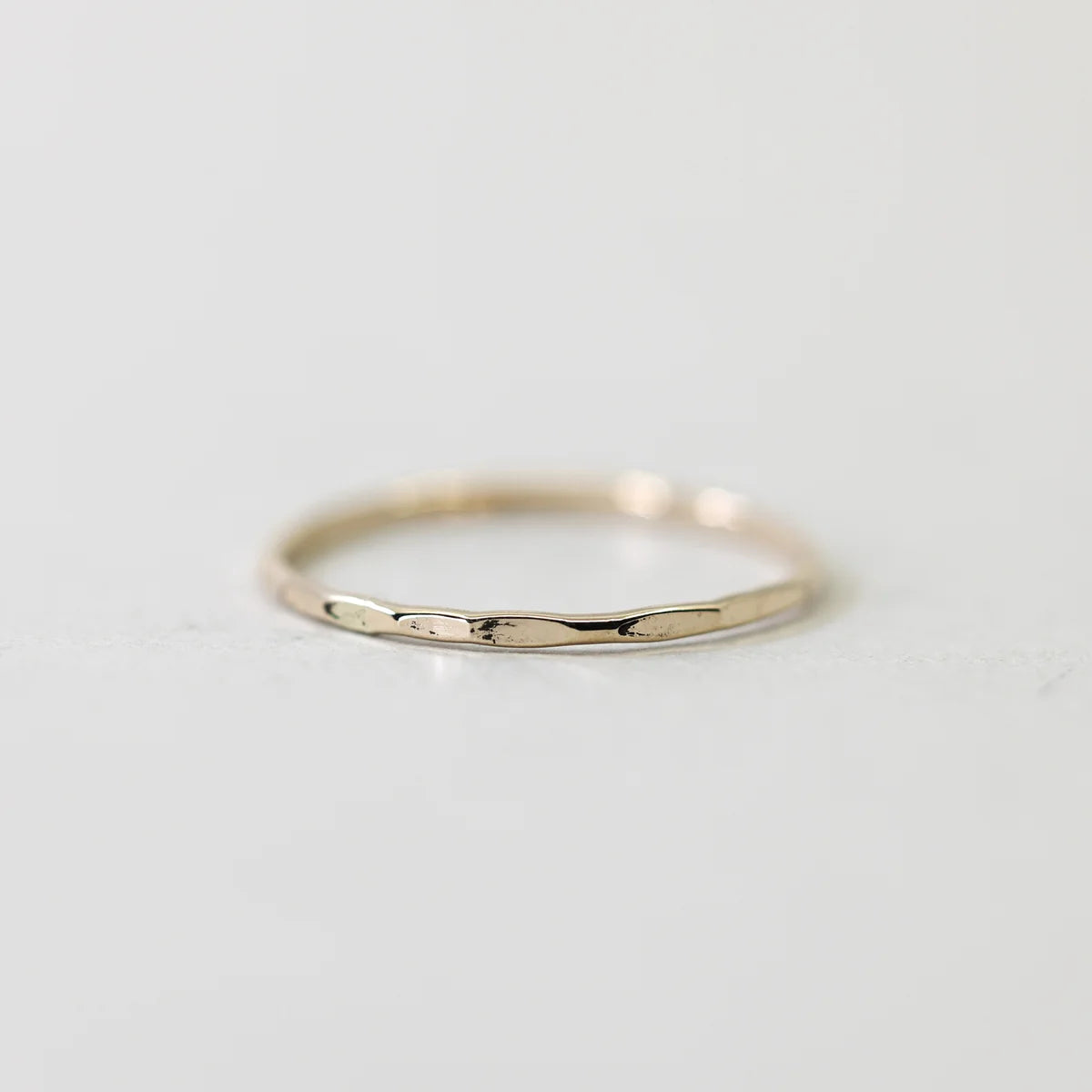 The Land of Salt Hammered Stacking Ring - Multiple Options
