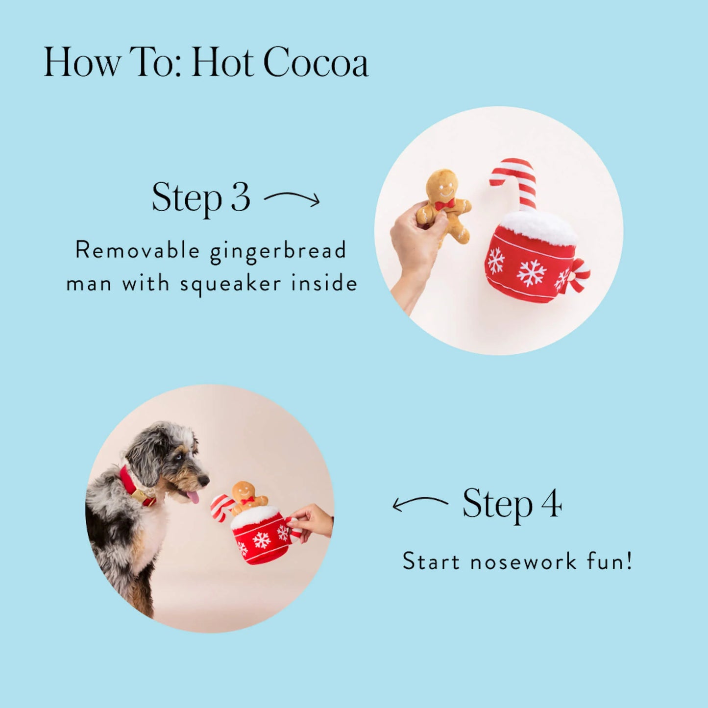 The Foggy Dog Holiday Hot Cocoa Interactive Snuffle Dog Toy