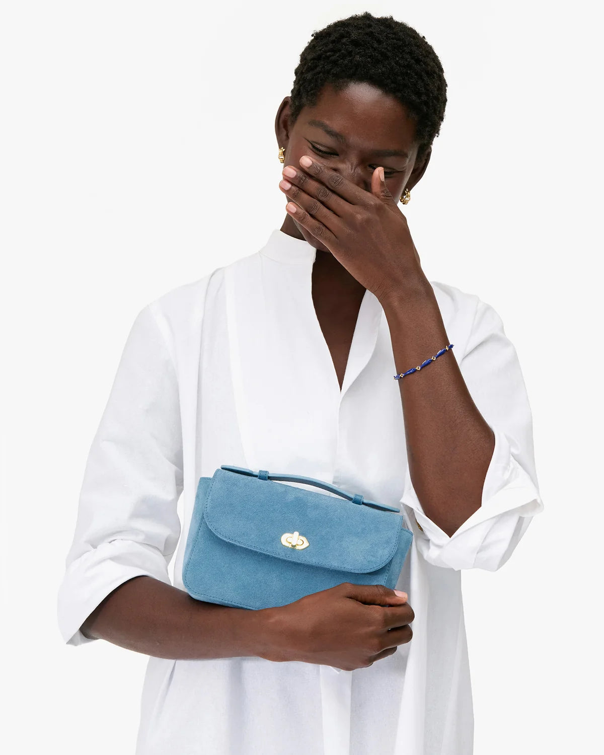 Clare V Kathryn, Desert Blue Suede