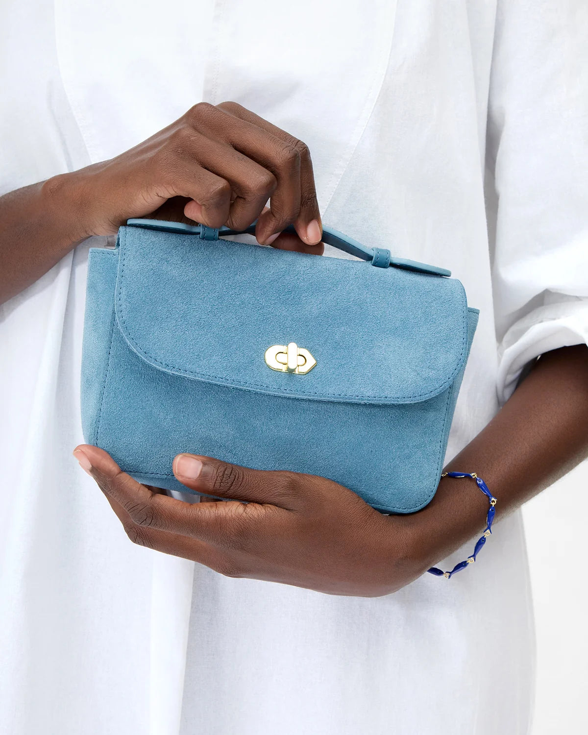 Clare V Kathryn, Desert Blue Suede