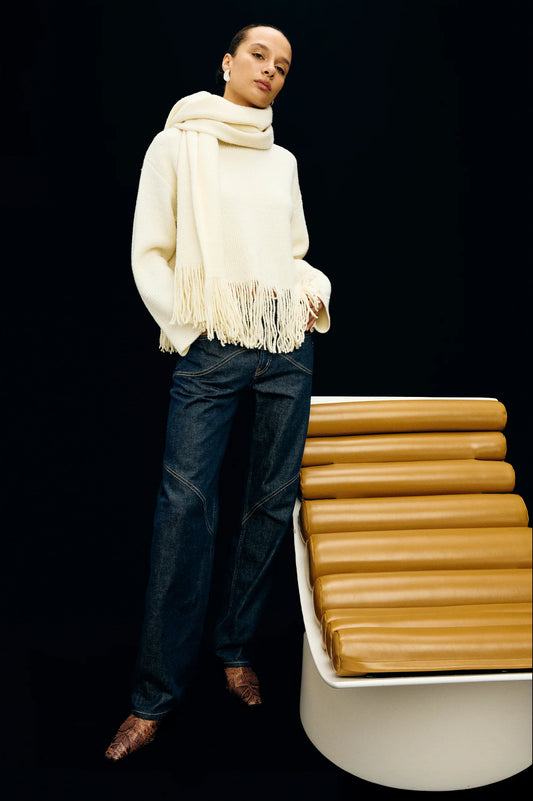 Rails Lise Sweater, Ivory Fringe
