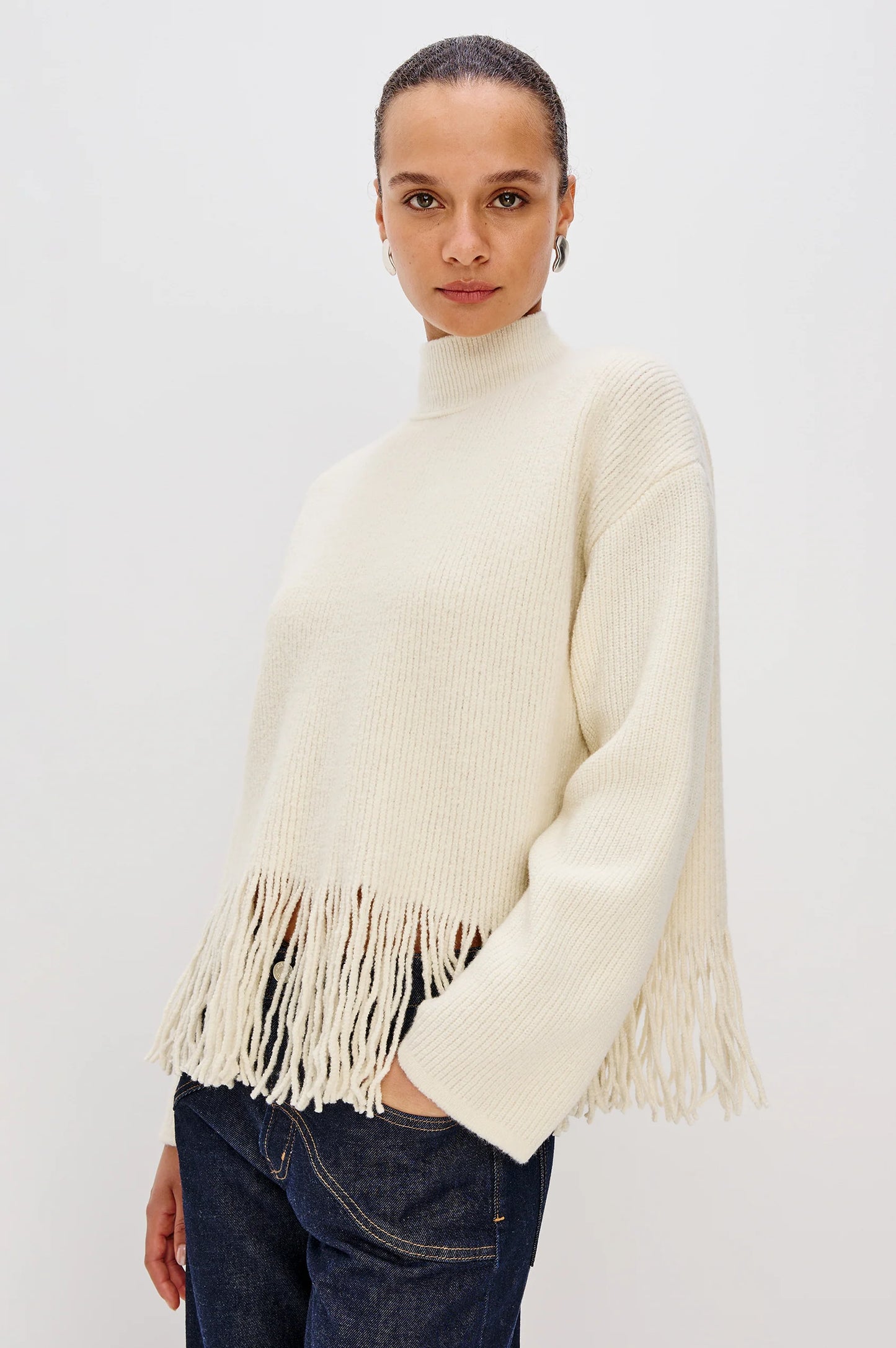 Rails Lise Sweater, Ivory Fringe