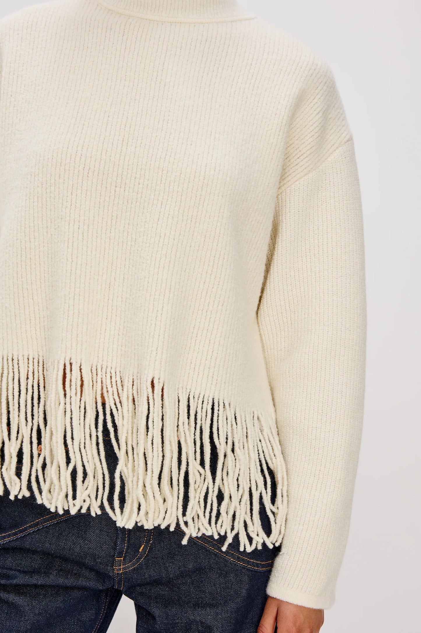 Rails Lise Sweater, Ivory Fringe
