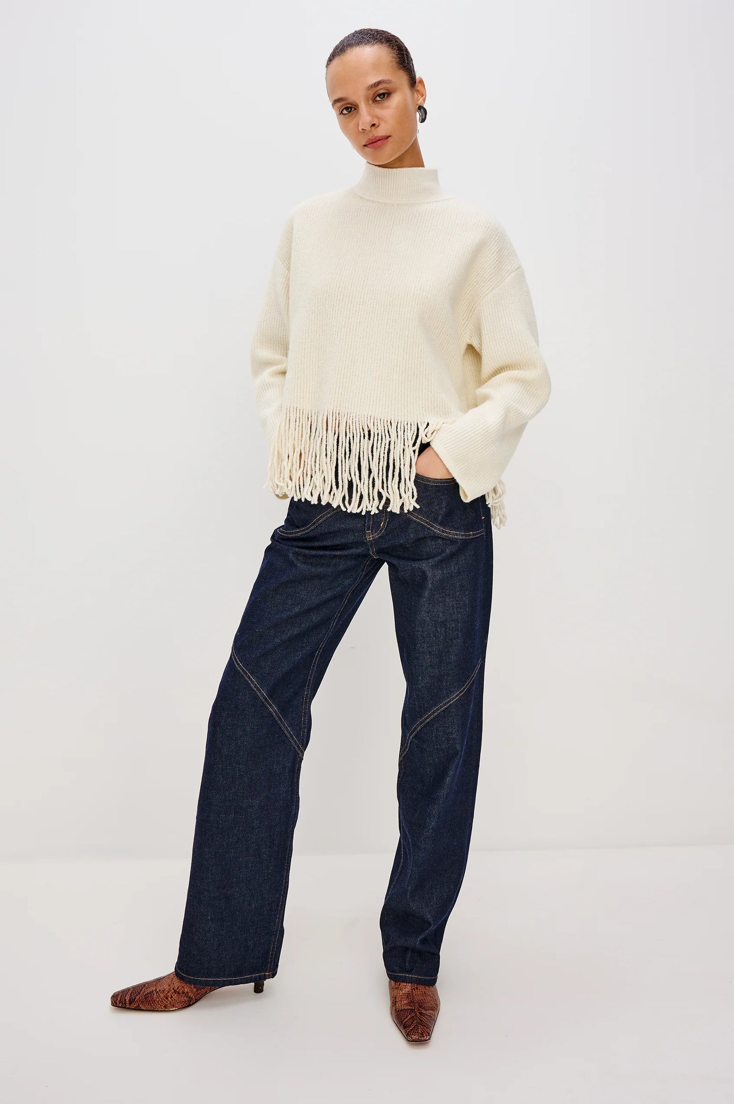 Rails Lise Sweater, Ivory Fringe