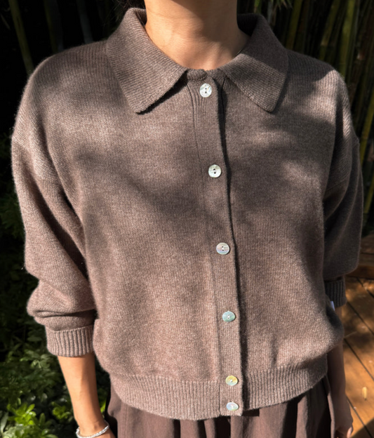 Le Bon Shoppe Lou Cashmere Cardigan, Frappe