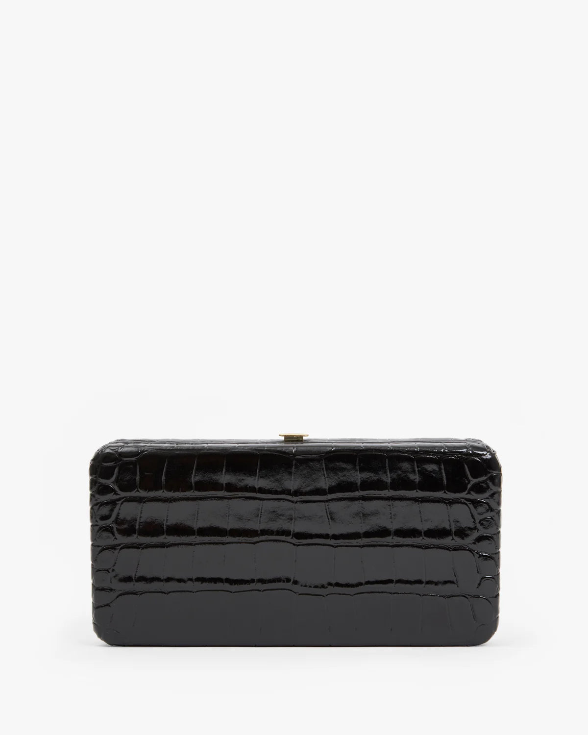 Clare V Le Tabac, Black Embossed Croco