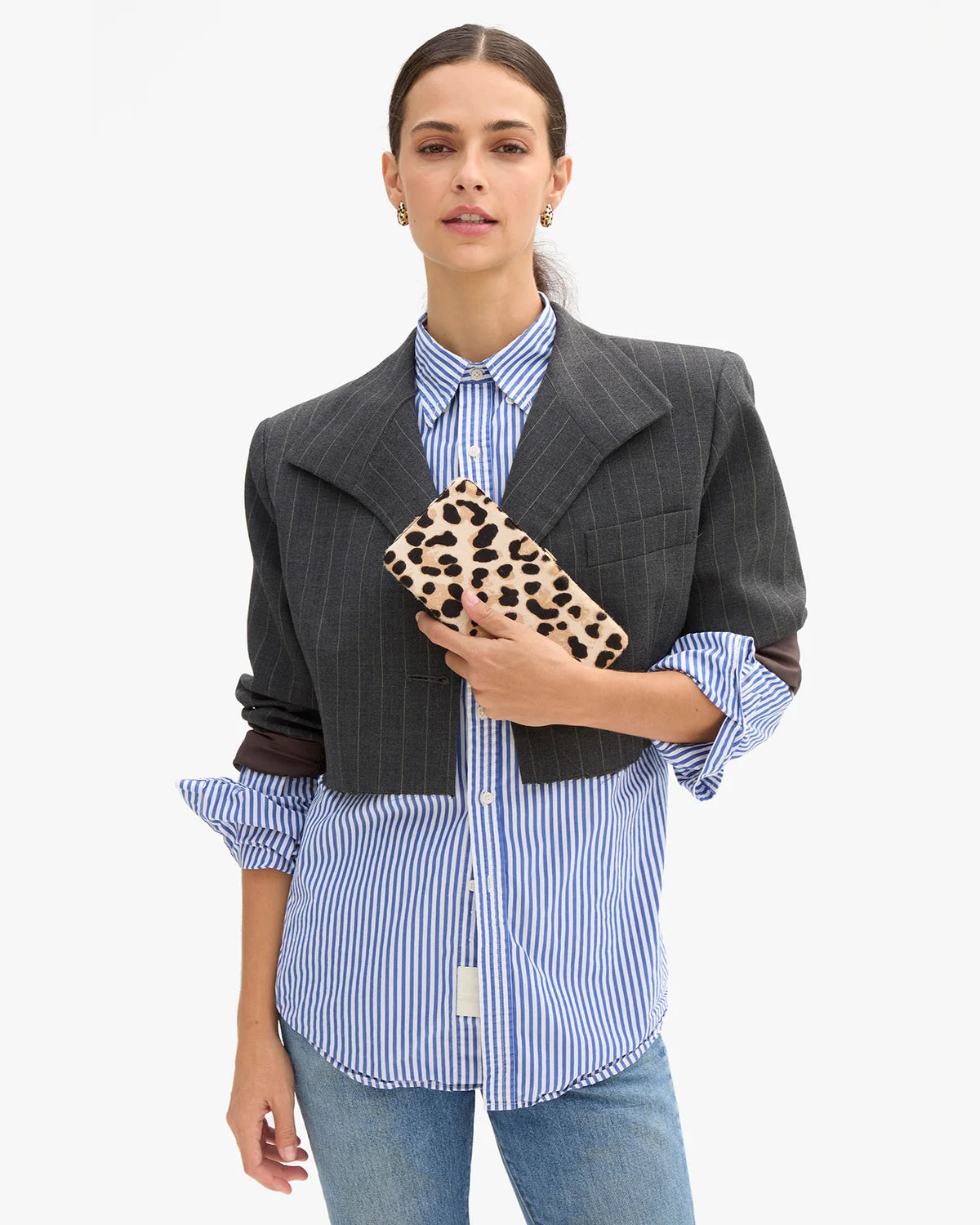 Clare V Le Tabac, Snow Leopard Hair-On
